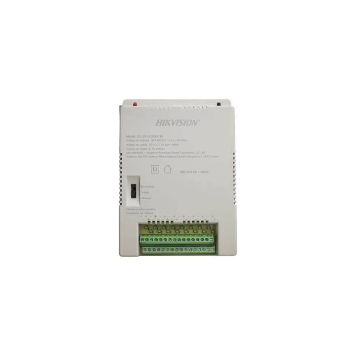 Fuente de Poder Regulada 12 Vcc / 13.5 Vcc / 15 Vcc para 16 Cámaras / 16 Amp (1 Amp por Salida) / Voltaje de Entrada