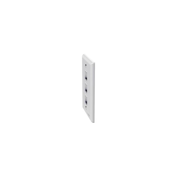 Placa de Pared Vertical, Salida Para 3 Puertos Keystone, Color Blanco