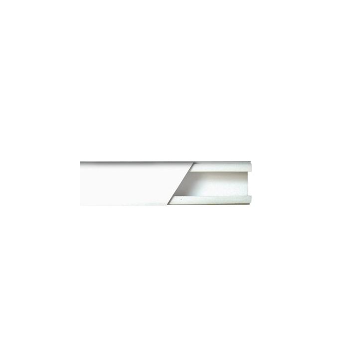 Canaleta color blanco de PVC auto extinguible de una vía, 20 x 17 tramo 2.5m (5201-01250)