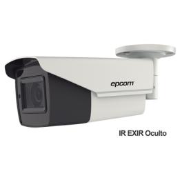 Bullet TURBOHD 4K (8Megapixeles) / Lente Mot. 2.7 a 13.5 mm / Potente IR EXIR de 80 mts / Exterior IP67 / 12 Vcc - 24