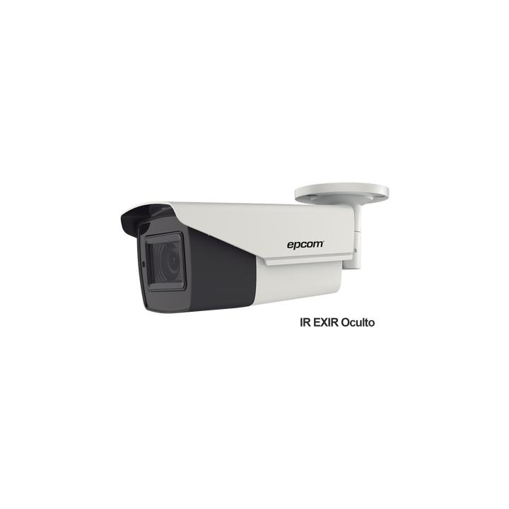 Bullet TURBOHD 4K (8Megapixeles) / Lente Mot. 2.7 a 13.5 mm / Potente IR EXIR de 80 mts / Exterior IP67 / 12 Vcc - 24