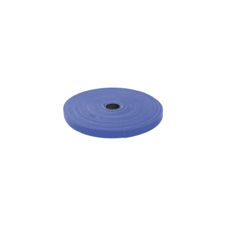 Cinta de Contacto Autoadherente Color Azul / 1.6 cm x 25 metros / Espalda con Espalda (Gancho y Bucle)