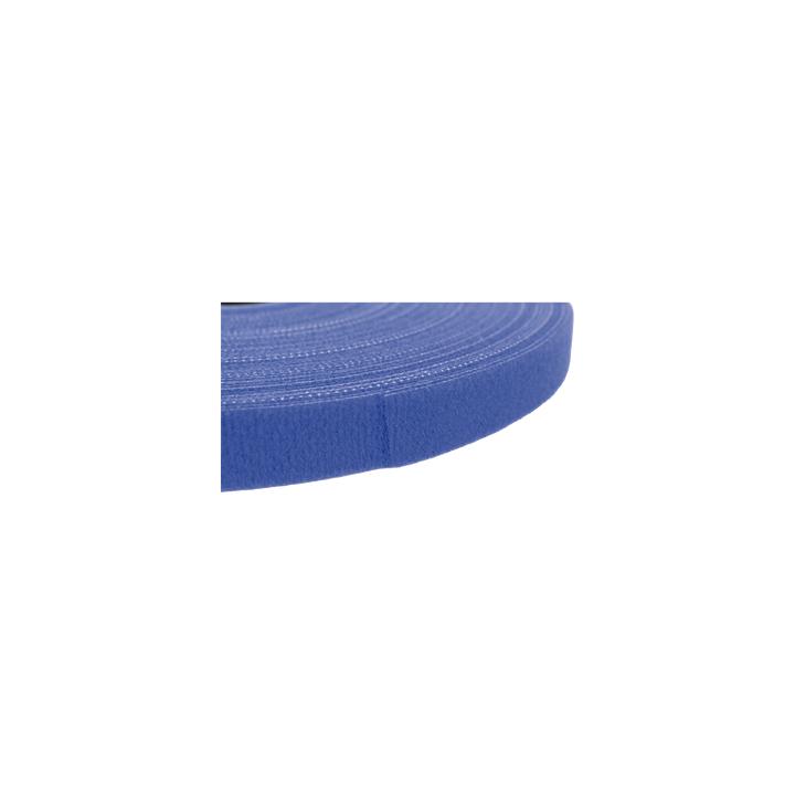 Cinta de Contacto Autoadherente Color Azul / 1.6 cm x 25 metros / Espalda con Espalda (Gancho y Bucle)