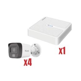 Kit IP 4Megapixel / NVR de 4 Canales con 4 Puertos PoE / 4 Cámaras IP Dual light con microfono