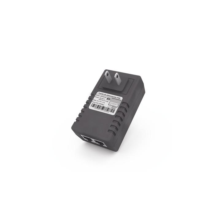 Adaptador de pared / Inyector PoE / 24 Vcc / 1 A / Controlado por chip IC / Protección contra OV, OC, SC, UV/  Fácil