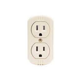 Contacto Dúplex 127 Vca, 15 A Max. Para Sobreponer (Sin perforar la superficie).