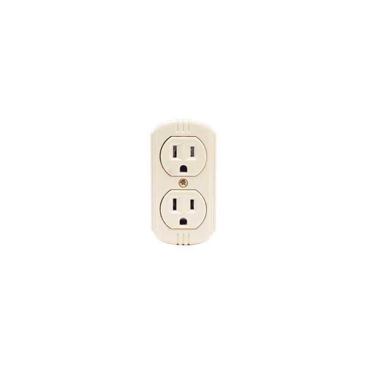 Contacto Dúplex 127 Vca, 15 A Max. Para Sobreponer (Sin perforar la superficie).