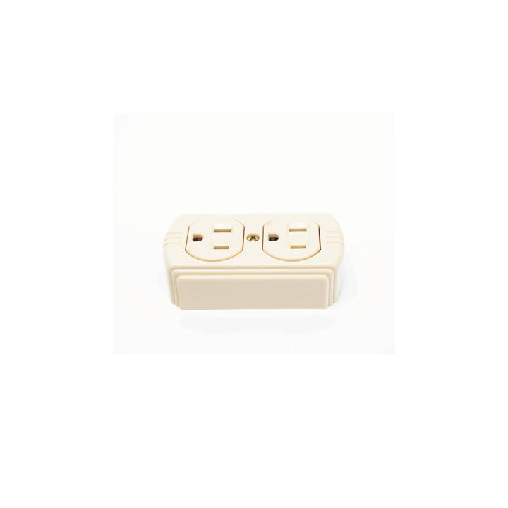 Contacto Dúplex 127 Vca, 15 A Max. Para Sobreponer (Sin perforar la superficie).