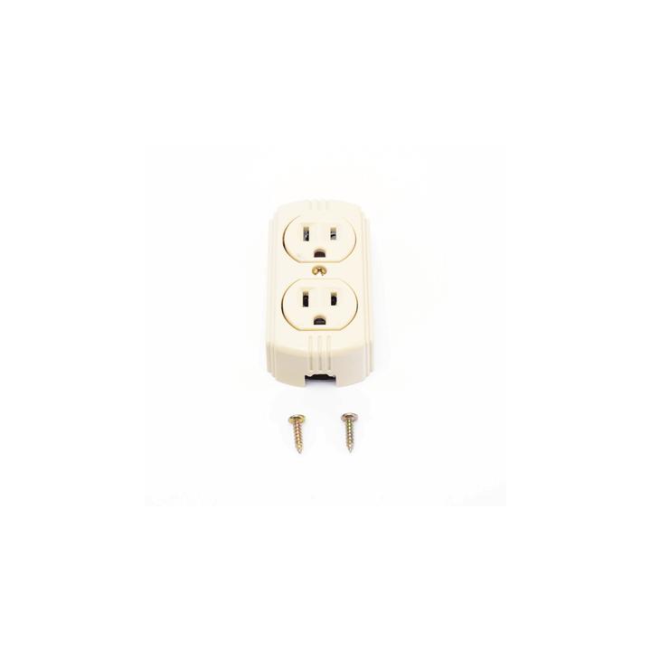 Contacto Dúplex 127 Vca, 15 A Max. Para Sobreponer (Sin perforar la superficie).