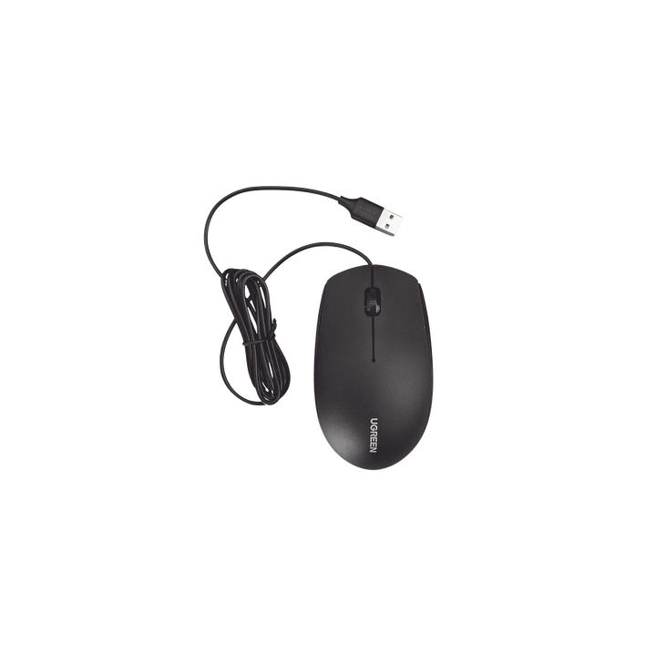 Mouse Óptico USB | Cable USB de 1.5 metros | 3 Botones | 1200DPI | Diseño Ergonómico | Silencioso | Color Negro |