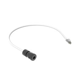 Cable de Conexión en Campo Jack a Plug RJ45, Categoría 6A, CMP (Plenum), 0.5 Metros (1.64 Pies), Color Blanco