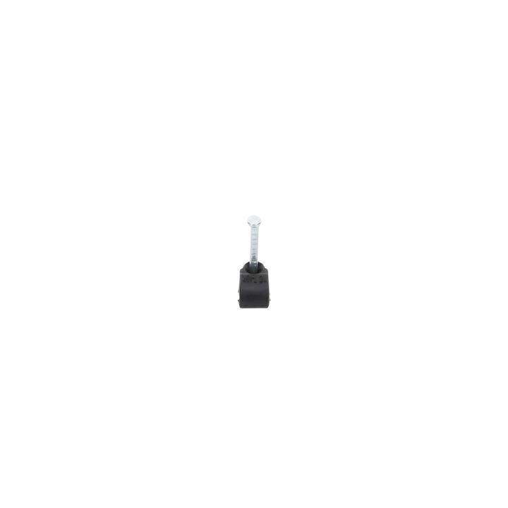 Grapa reforzada para cable redondo de 7mm con clavo de 1" color negro (100pzs) (3103-00301)
