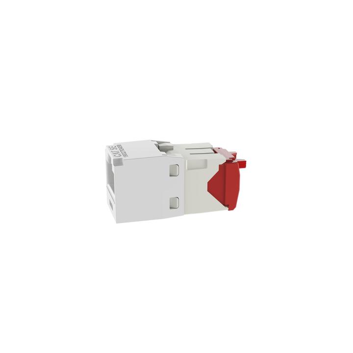 Conector Jack RJ45 Estilo TG, Mini-Com, Categoría 5e, de 8 Posiciones y 8 Cables, Color Blanco