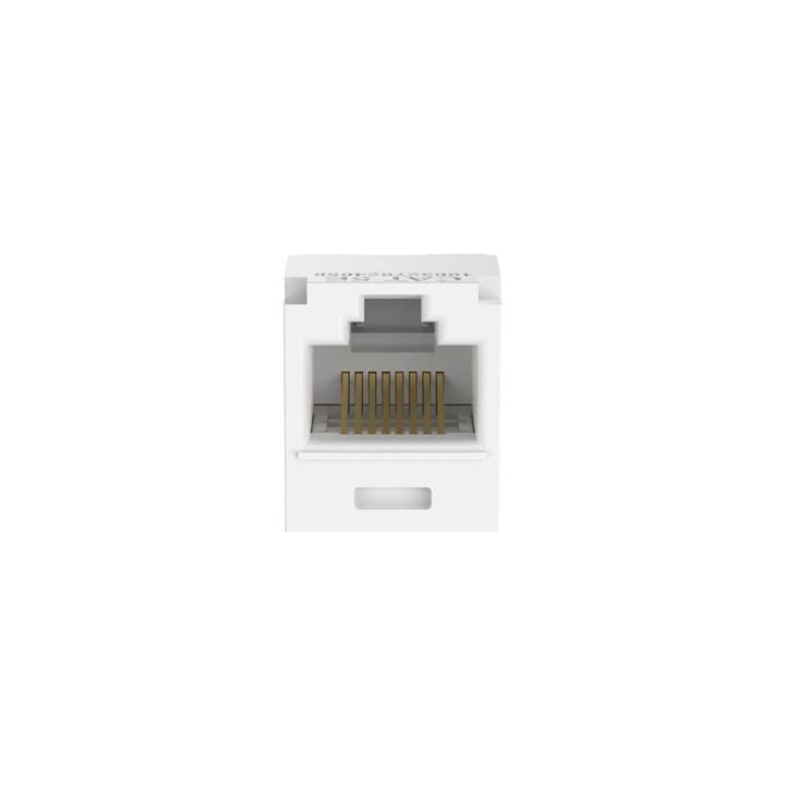 Conector Jack RJ45 Estilo TG, Mini-Com, Categoría 5e, de 8 Posiciones y 8 Cables, Color Blanco