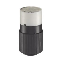 Conector de 15 A 125 V CA/ 2 Polos 3 Hilos/ Grado Industrial/ Color  Blanco y Negro/ NEMA 5-15R.