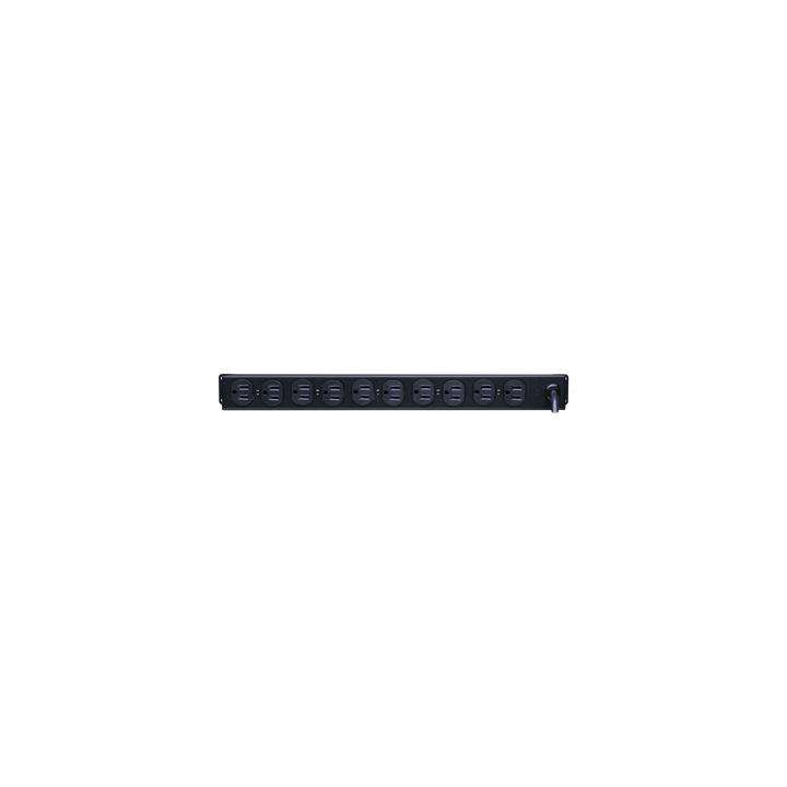 PDU Básico Para Distribución de Energía, Con 10 Tomas NEMA 5-15R Traseras, 1UR, 15 Amp, 120 Vca