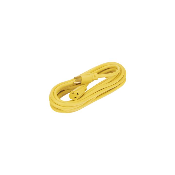 Extensión Eléctrica de Uso Rudo Aterrizada 5 metros /127 V CA 10 A Máximo / Color Amarillo.