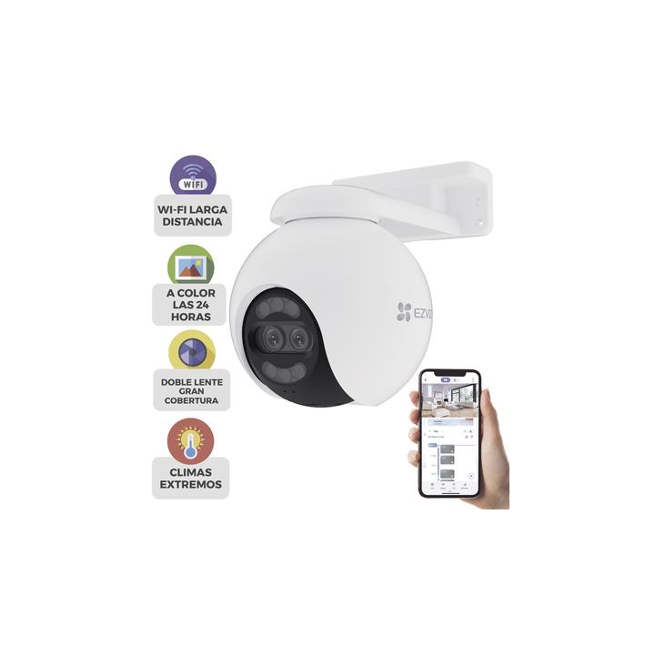 Cámara PT / Wi-Fi / Lente Dual / Panorámica 360° / Resolución 4K / Visión Nocturna ColorFULL  / IA Detección de