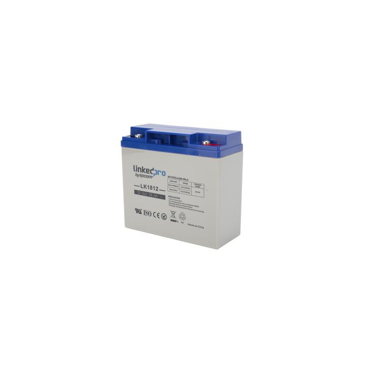 Batería 12 V / 18 Ah / UL / Tecnología AGM / Vida útil promedio de 5 años / Para uso en equipo electrónico,