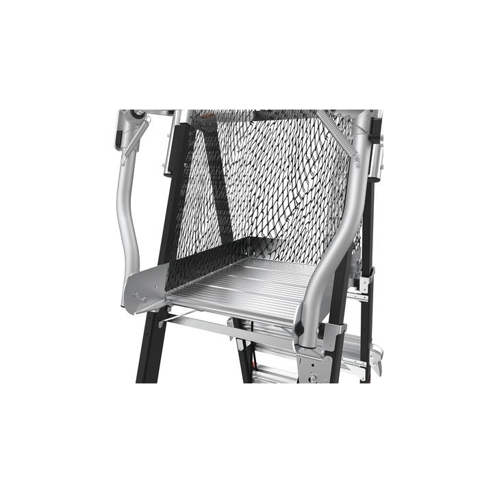 Escalera de Fibra de Vidrio  con Jaula de 8'-14' (2.44 - 4.27 m). Con Ajuste en Ruedas (RATCHET™ Leveler)