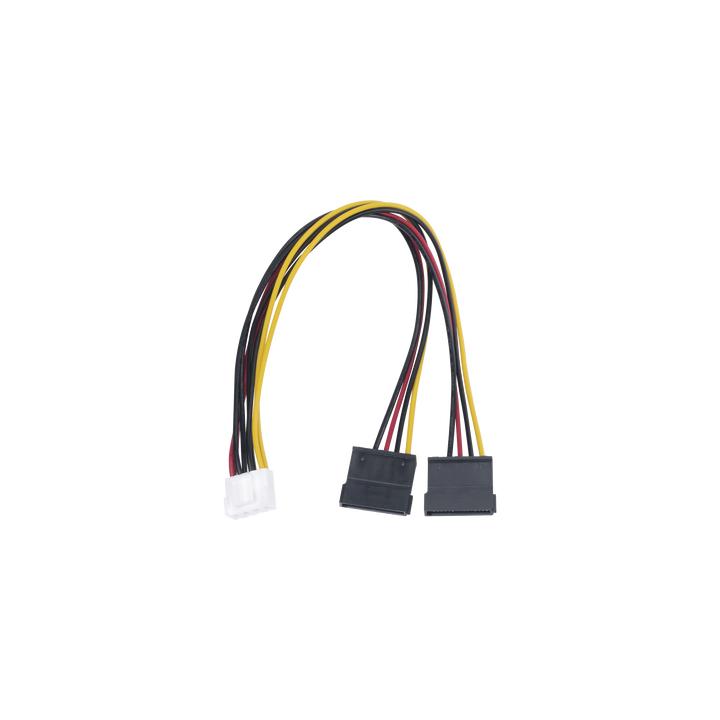 Cable Doble de Corriente SATA / Compatible con DVR's epcom / HIKVISION / 25 cms de Longitud