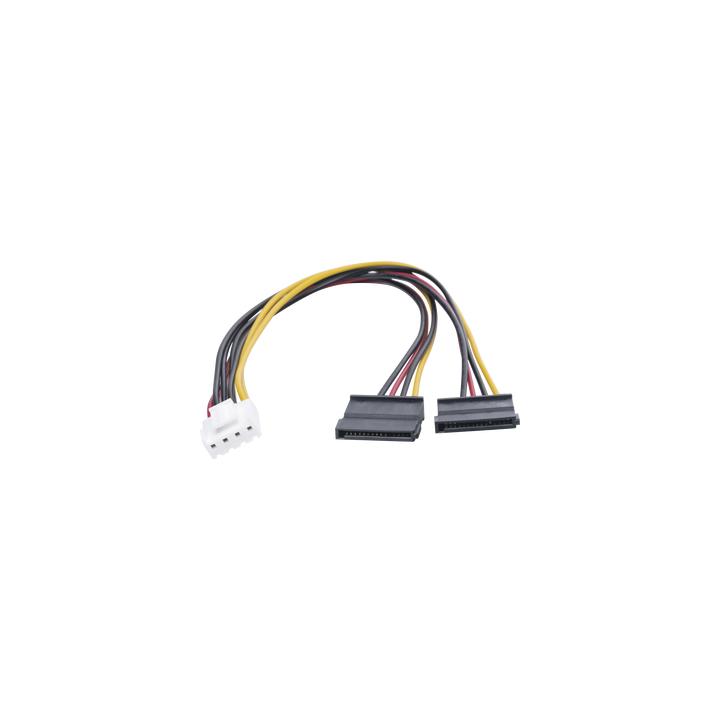 Cable Doble de Corriente SATA / Compatible con DVR's epcom / HIKVISION / 25 cms de Longitud