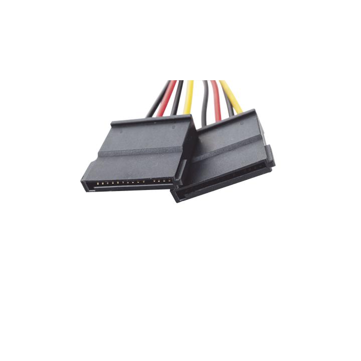Cable Doble de Corriente SATA / Compatible con DVR's epcom / HIKVISION / 25 cms de Longitud