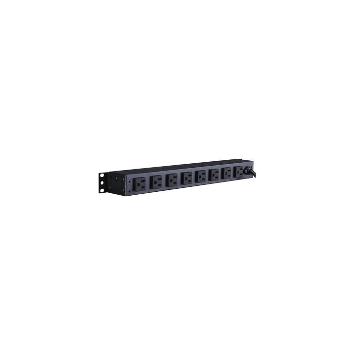 PDU Básico Para Distribución de Energía, Con 8 Tomas NEMA 5-15R Traseras, 1UR, 15 Amp, 120 Vca
