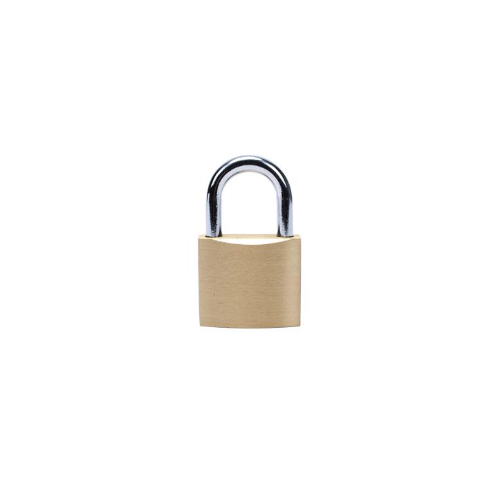 Candado de Latón Cuerpo 40 x 40 mm Con 3 Llaves. Diam. de Perno: 6.2 mm