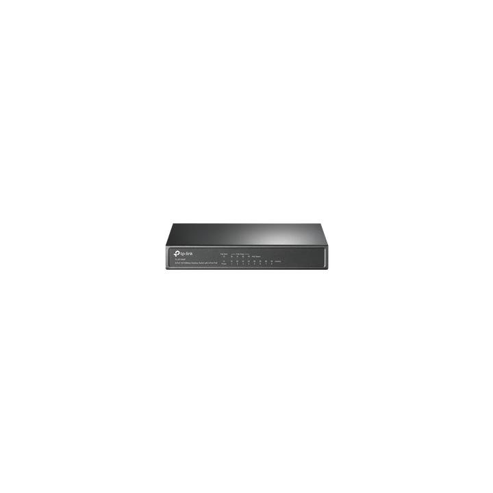 Switch PoE+ No Administrable / De Escritorio 8 puertos 10/100 Mbps / 4 puertos PoE af/at Inteligente / Presupuesto 66 W