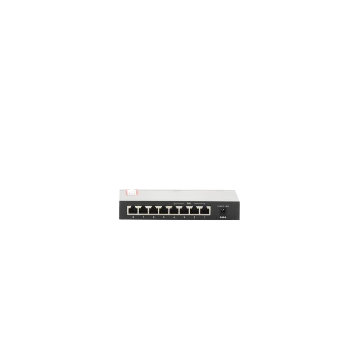 Switch PoE+ No Administrable / De Escritorio 8 puertos 10/100 Mbps / 4 puertos PoE af/at Inteligente / Presupuesto 66 W