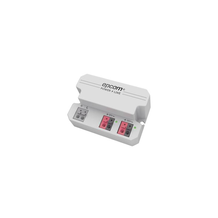 Fuente de alimentación /  12 Vcc / 2 Amperes / Terminales de entrada para Vca en 2 pines / 2 salidas para Vcc en 2