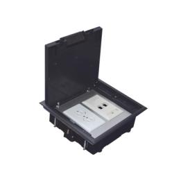 Caja de Piso para Dos Módulos Universales (Socket M2), para Alimentación Eléctrica y Redes de Datos (11000-33401) No