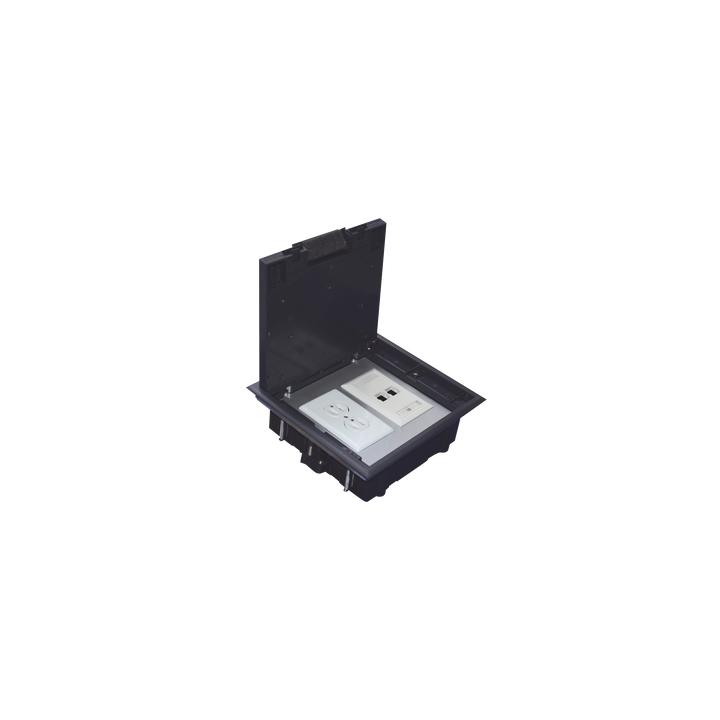 Caja de Piso para Dos Módulos Universales (Socket M2), para Alimentación Eléctrica y Redes de Datos (11000-33401) No