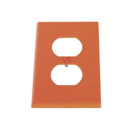 Tapa para Contacto Dúplex Color naranja.