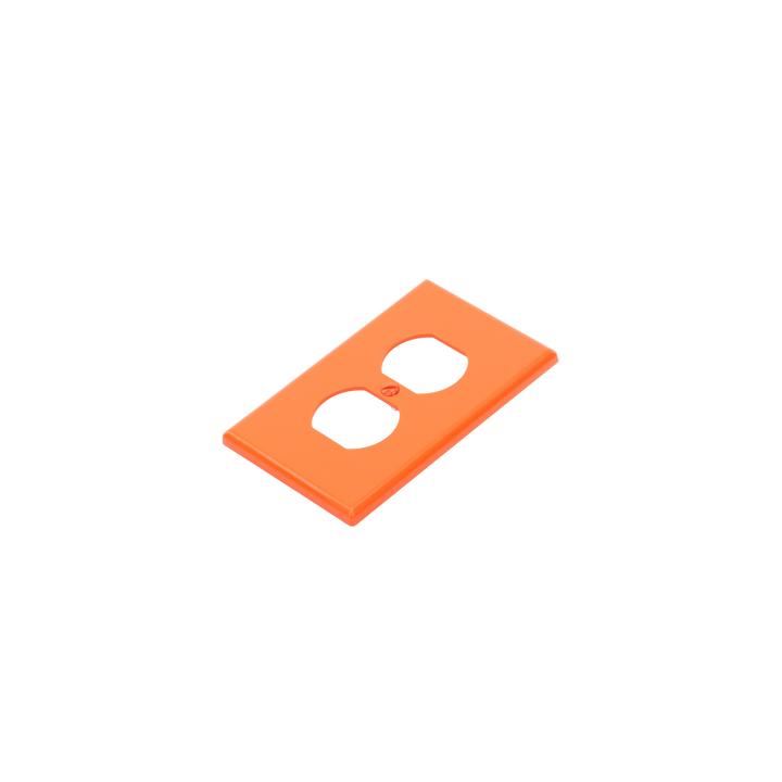 Tapa para Contacto Dúplex Color naranja.