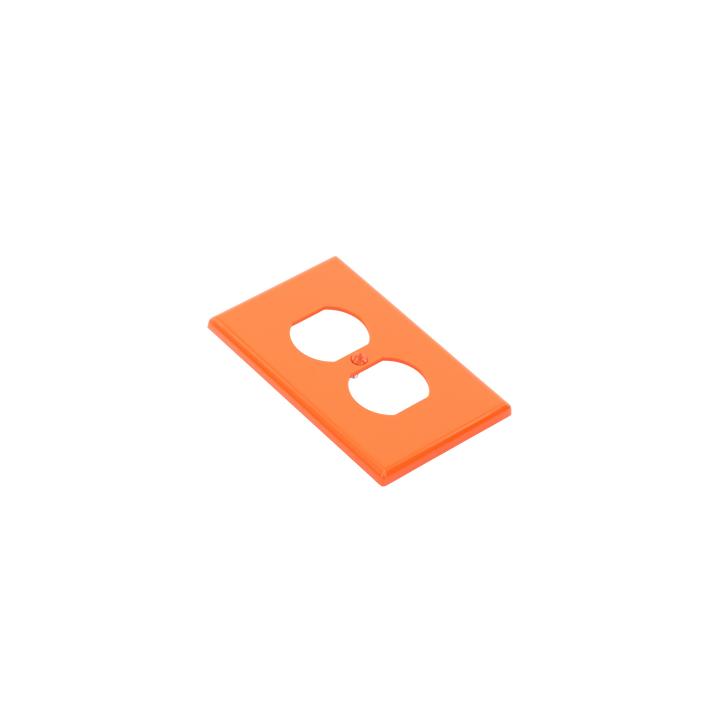 Tapa para Contacto Dúplex Color naranja.
