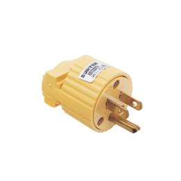 Clavija con Abrazadera Plástica Aterrizada  / 127 V CA 15 A Max.  / Fabricada en Plastico ABS.