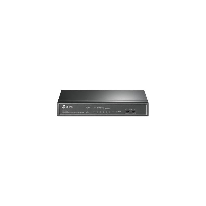 Switch PoE No Administrable de Escritorio / 8 puertos 10/100 Mbps / 4 puertos PoE af / Presupuesto 41 W / Modo extensor
