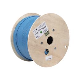 Bobina de Cable Blindado F/UTP de 4 Pares, Z-MAX, Cat6A, Soporte de Aplicaciones 10GBase-T, CMR (Riser), Color Azul,