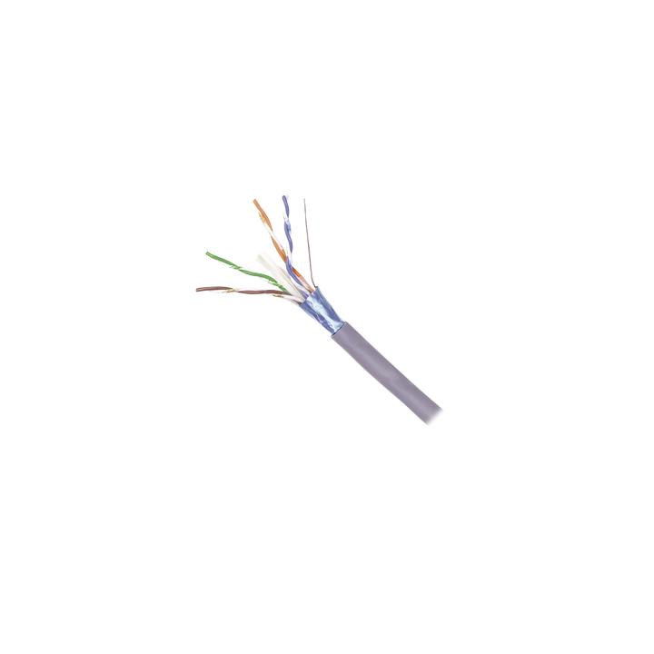 Bobina de Cable Blindado F/UTP de 4 Pares, Z-MAX, Cat6A, Soporte de Aplicaciones 10GBase-T, CM, Color Gris, 305 Metros