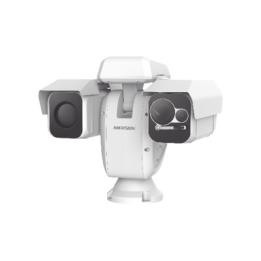 PTZ Punta de Poste IP Dual / Lente Térmico 100 mm (640 X 512) / Lente Óptico 56X Zoom (4 MP) / 800 mts IR Laser / 36
