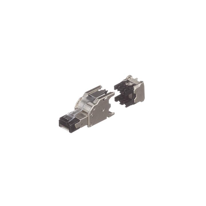 Plug RJ45 Blindado, Instalación Recta, Terminación en Campo Certificable, Compatible con Cat5e, Cat6 y Cat6A, Color