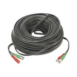 Cable Coaxial (BNC RG59) + Alimentación / SIAMES / 50 Metros (164 Pies) / 100% COBRE / Para Cámaras 4K / Uso Interior