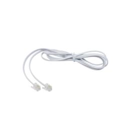 Cable Telefónico RJ11, Plano, Color Blanco, 1.5 Metros (4.92 Pies)