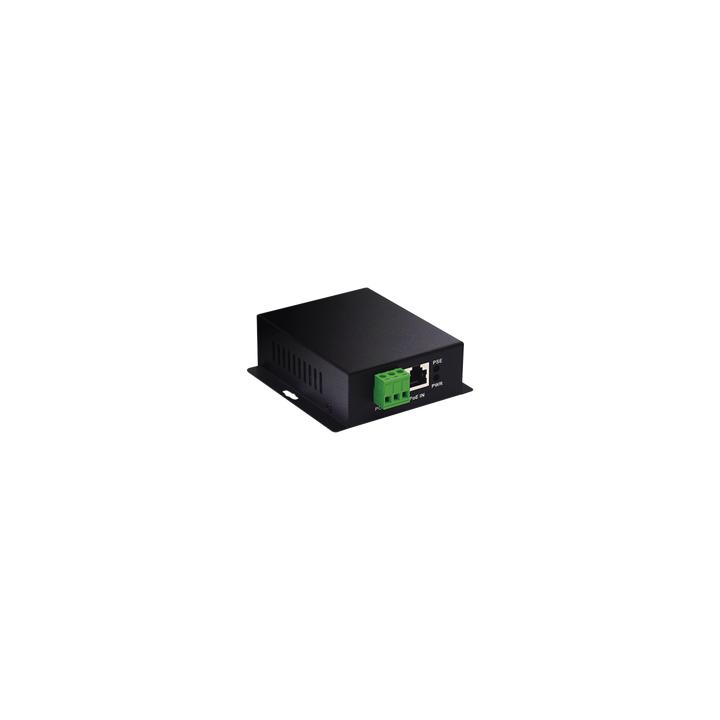 Convertidor PoE Industrial / Entrada PoE 802.3 af/at / Salida PoE pasivo 24V / Conexión plug and play / Alcance de