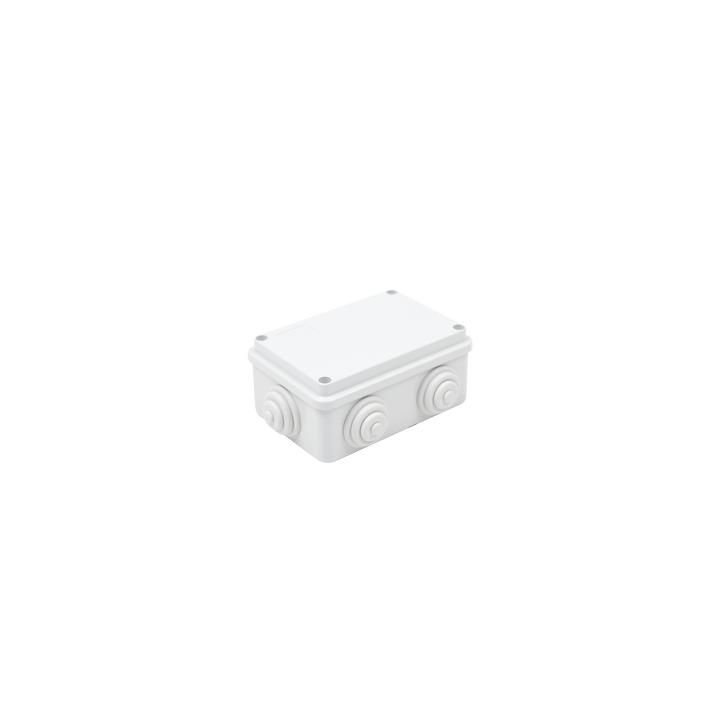 Caja Estanca de PVC Para Derivación y Conexión, 6 Entradas, Tapa Atornillada, 120x80x50 mm (Área interna), Uso