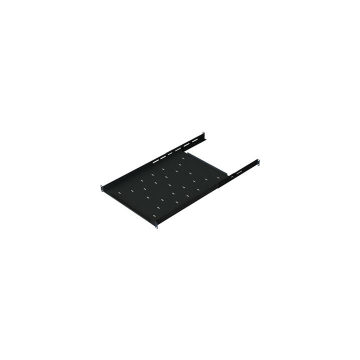Charola Ajustable para Rack de 19" de 4 postes de 1 Unidad de Espacio. Profundidad de 633 a 816 mm