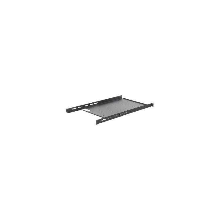 Charola Ajustable para Rack de 19" de 4 postes de 1 Unidad de Espacio. Profundidad de 633 a 816 mm