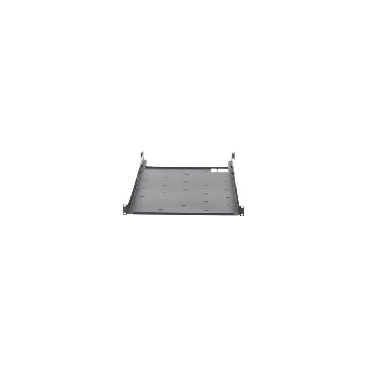 Charola Ajustable para Rack de 19" de 4 postes de 1 Unidad de Espacio. Profundidad de 633 a 816 mm